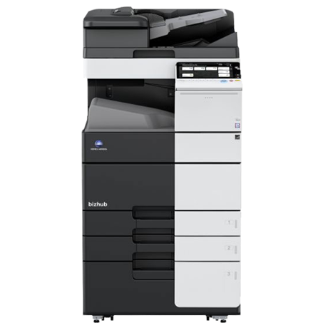 柯尼卡美能达458e黑白机器，打印、复印、扫描、传真。
一分钟45张输出，自动双面打印，双面输稿扫描，
操作使用方便，维护简单，耗材便宜。
打印分辨率：4800×1200 dpi高清黑白输出。